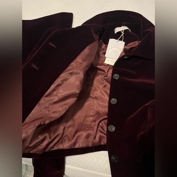 Burgundy Velvet jacket and skirt set - Picture 7 of 7